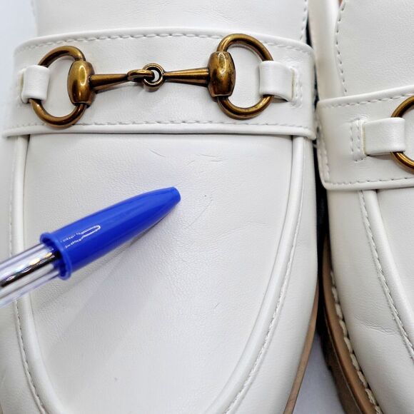 A New Day Womens Loafers Shoe Sz 9.5 White Memory Foam Round Toe 1.5" Block Heel - Picture 2 of 9